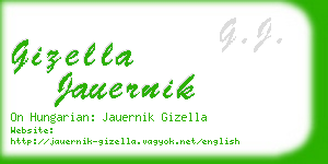 gizella jauernik business card